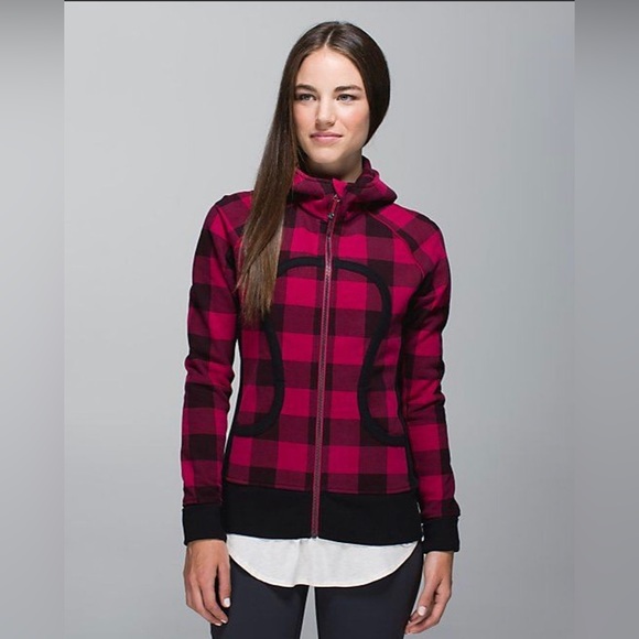 SOLD 🍁 RARE Lululemon Scuba Hoodie Camp Check 🍁 - Picture 8 of 9
